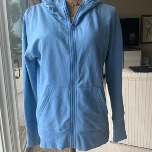Zella Light Blue Full Front Zip Hoodie!  Size Small